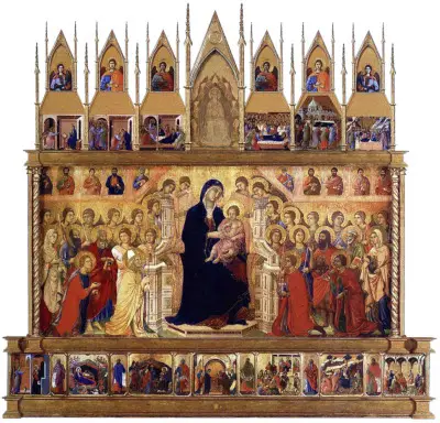 Madonna and Child on a Throne (Front) Duccio di Buoninsegna